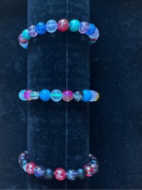 Kids Multi-Color Beaded Stretch Bracelet - Fun Color Mix